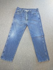 Wrangler Premium Quality Regular Fit Denim Jeans Mens Size 34x29 96501MR Outdoor