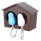 1 Set Birdhouse Shape Key Holder Wall Mount Keychain Holder for Home Dorm
