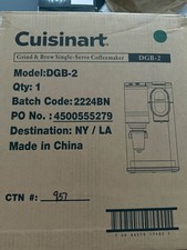 Cuisinart 12 oz Single-Serve Coffee Maker Black DGB-2 Grinder LED Indicator