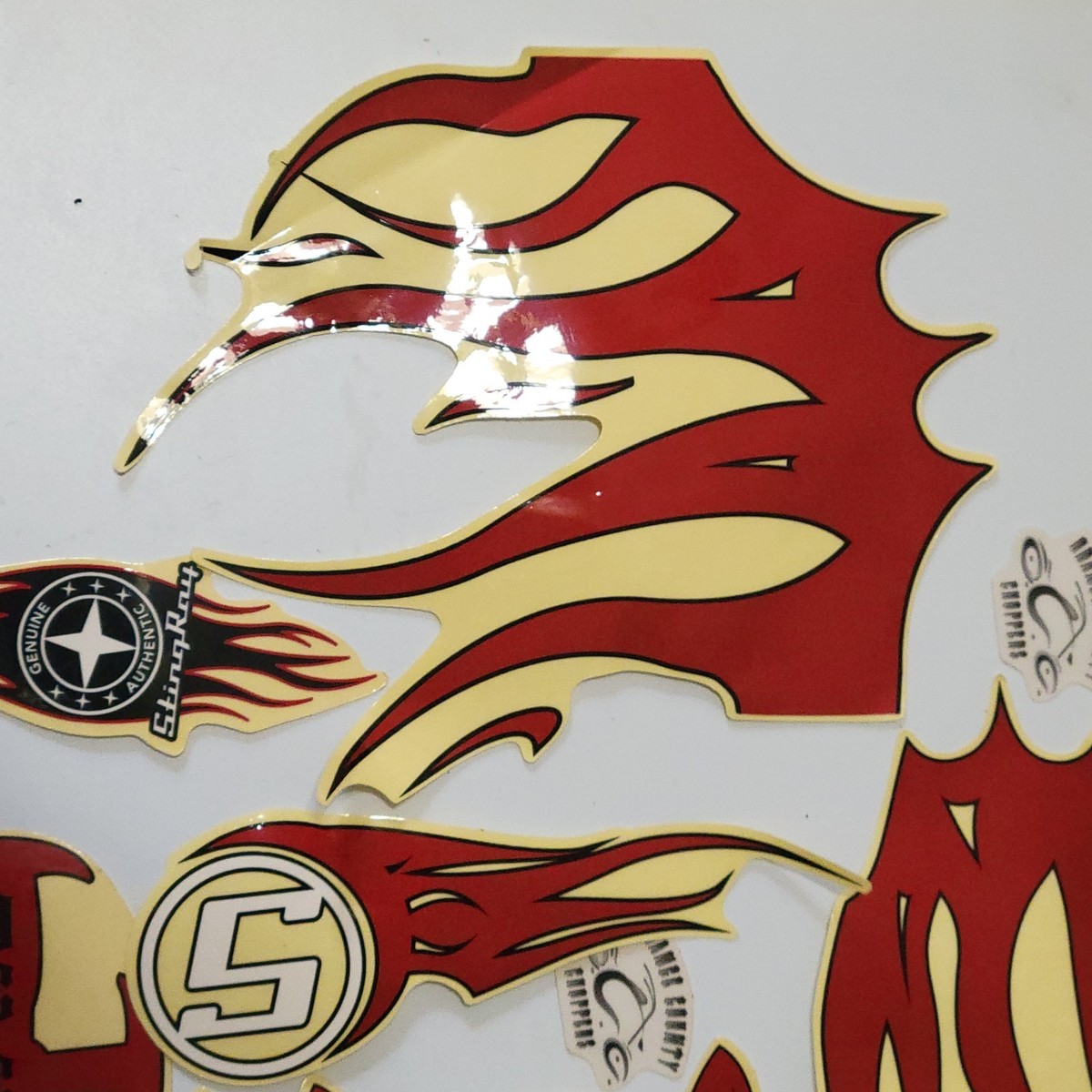 NOS Schwinn StingRay OCC Choppers Bike Decals Red Genuine