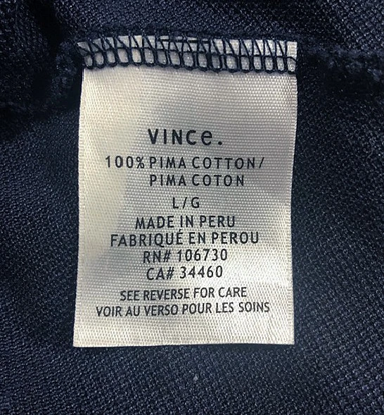 Camisa Vince Para Hombres Azul Manga Corta Cremallera 100% Algodón PIMA Talla L Nueva Sin Etiquetas Foto 3 de 3