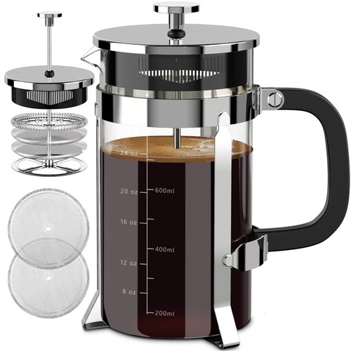 French Press Kaffeemaschine 34oz 304 Edelstahl French Press mit 4 Filter... - Bild 1 von 6