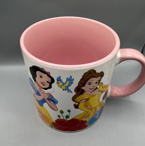 Disney Princess Oversized Pink Mug Ariel Aurora Cinderella Snow White Belle New - Picture 5 of 5