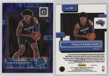 2022 Panini Donruss Optic Rated Purple Shock Prizm Paolo Banchero #221 Rookie RC