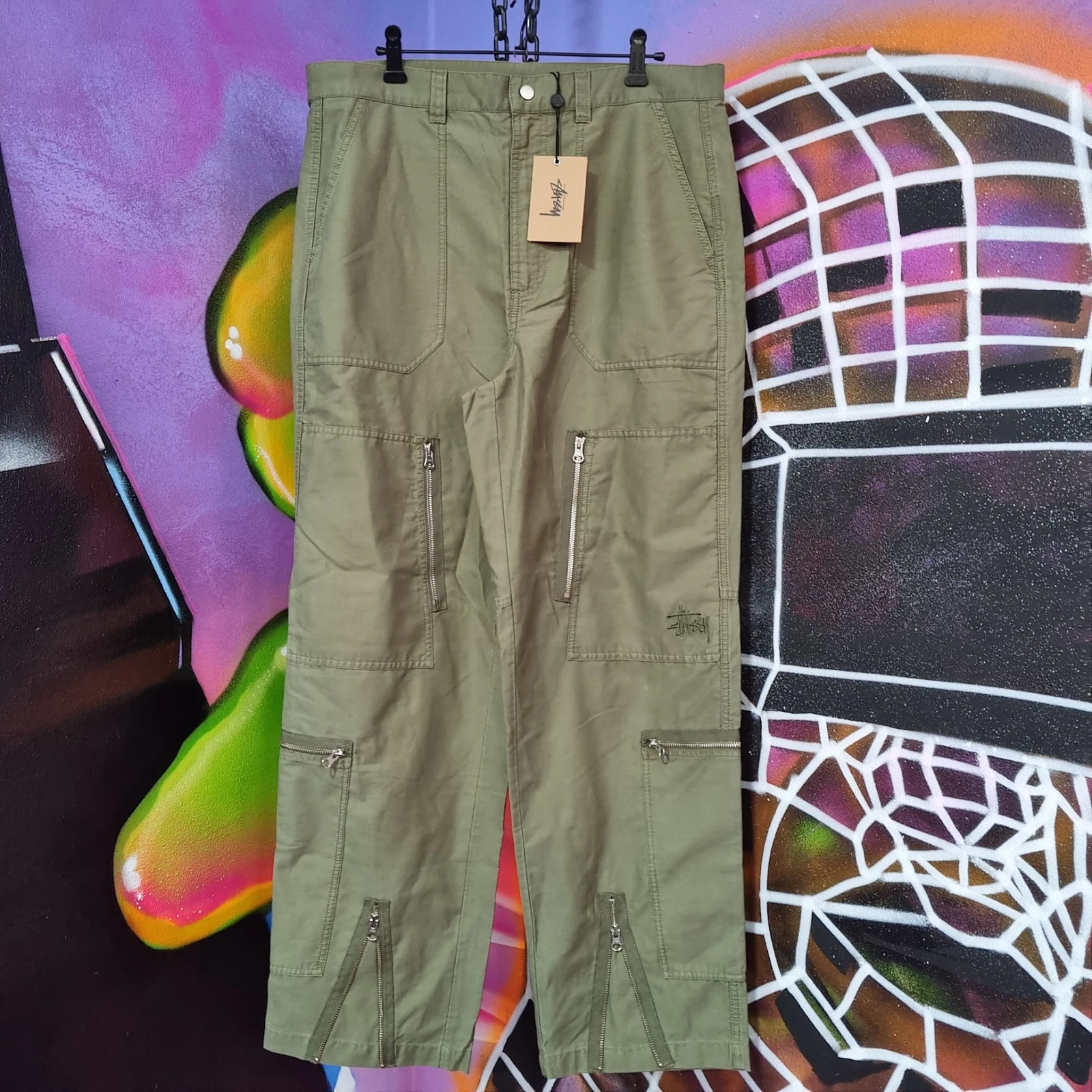 Stüssy Nyco Flight Pant, Olive, Multiple Sizes Available