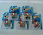 🏁Vintage lot of 5 Hot Wheels 2013 Snoopy Peanuts Race Car Doghouse 1/64 🏁