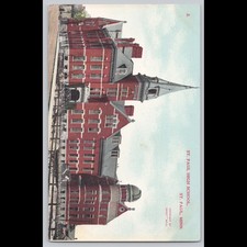 Antique Postcard St. Paul High School, St. Paul, Minnesota Architecture