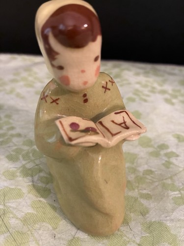 2 Jean Manley Figuren eine mit einer Taube und eine mit Buch seltener Fund - Bild 7 von 15