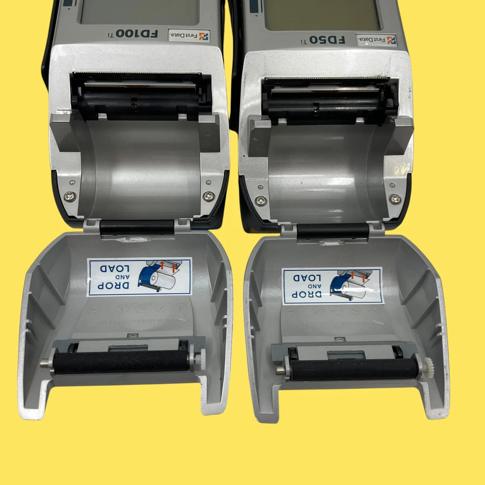 Lot of 2 First Data FD100ti & FD50ti Credit Card Readers Terminals #4831 z43b15 - Image 3 of 4