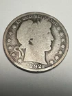 1892 BARBER SILVER HALF DOLLAR