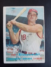 1957 Topps #165 Ted Kluszewski VGEX Marker Spot On Back READ DESCRIPTION 