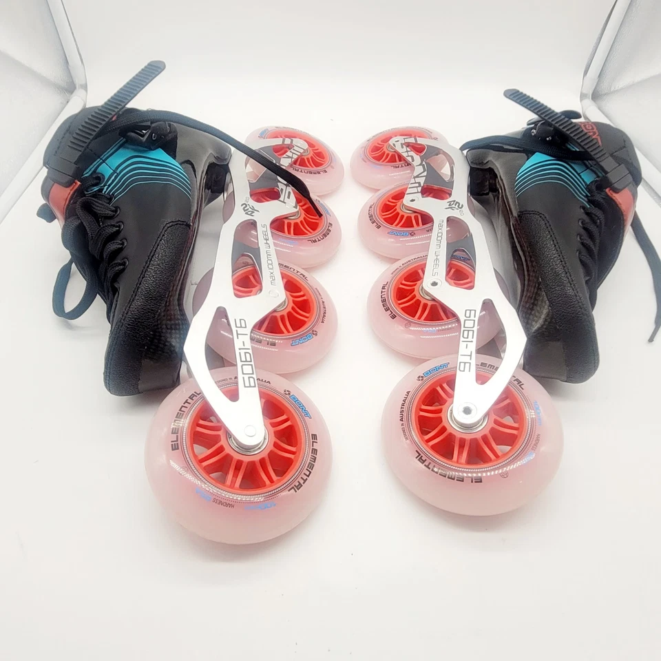 内联速滑鞋 Bont GT4 赛车靴 ABEC-5 轴承 6061 车架 4 轮套装 — 第 3/4 张图片