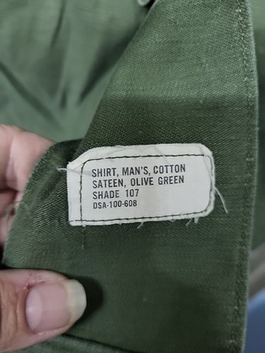 Lt. Col USAF Vietnam Era OD Green Cotton Uniform Shirt sz14 1/2x33 + Pants sz? - Picture 9 of 13
