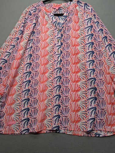 Simply Southern women’s seashell multicolor blouse XXL Beach - Picture 4 of 6