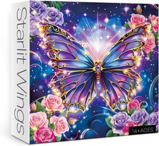 Glowing Butterfly Flower Puzzles for Adults 1000 Pieces Nature, Beautiful...