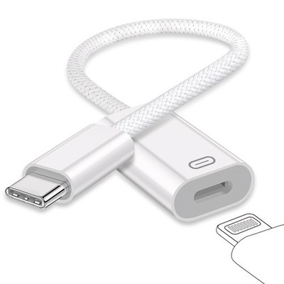 USB C to Lightning Headphone Audio Adapter, Type C Male to Female Lightning E...