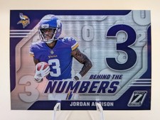 2023 Zenith Football Jordan Addison Behind the Numbers insert card #14 Vikings