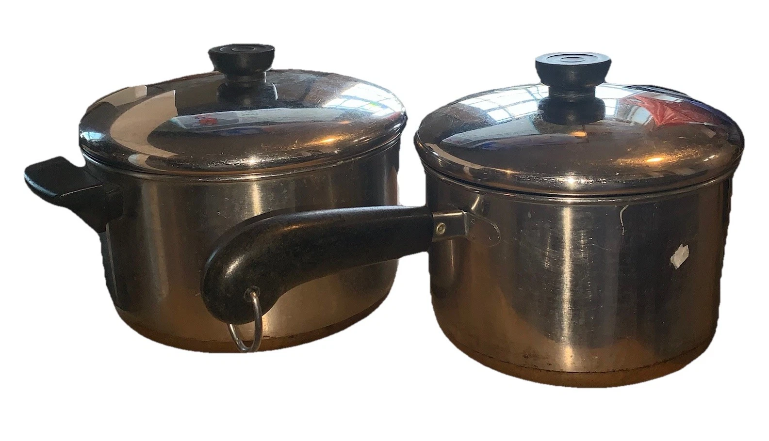 Revere Ware Pots With Lids 4 Quart 3 Quart Made In USA Copper Bottom Stainless