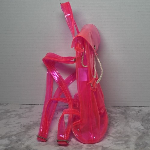 Vintage 1995 Warner Bros Animanias Cartoon Mini Clear Pink Backpack Bag - Picture 5 of 24