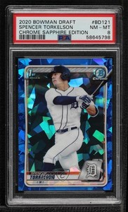 2020 Bowman Chrome Draft Sapphire Edition Spencer Torkelson #BD-121 PSA 8