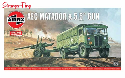 Airfix Vintage Classics British AEC Matador & 5.5inch Gun (1:76) Model Kit - Picture 1 of 1