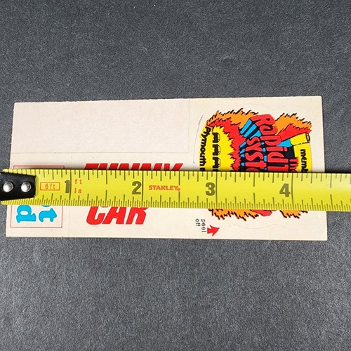 Vintage 1970s Rapid Transit System Plymouth "Funny Car" Decal Hot Rod Sticker - Picture 3 of 3