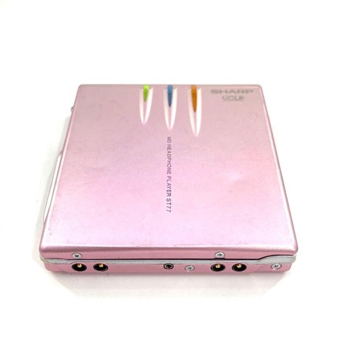 Sharp MD-ST77 Minidisc MDLP Player Tested Working W/Remote Pink Used From JAPAN - Picture 5 of 10