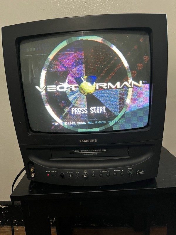 Samsung TV VCR Combo CXJ1352  13" CRT VHS Retro Gaming No Remote Tested Working