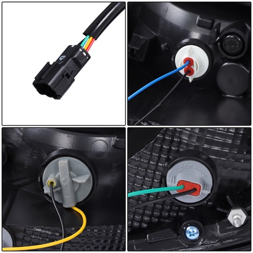 Pair Fit For Kia Soul 2014-2019 LH+RH Tail Lights Tail Lamps Clear Lens Halogen - Picture 7 of 14