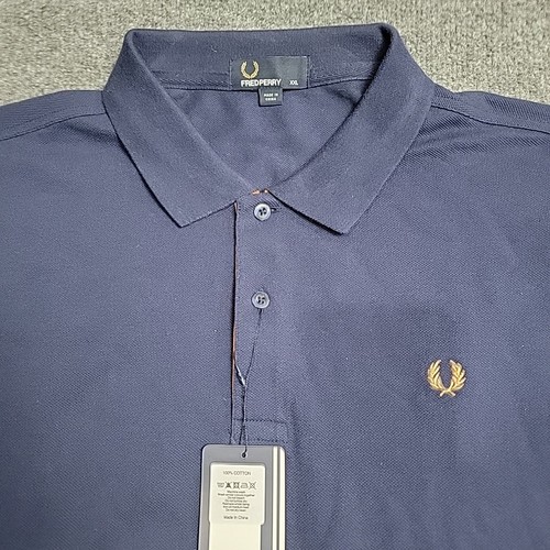 Fred Perry Hidden Tipped Poloshirt Blau Herren 2XL London Preppy - Bild 7 von 12