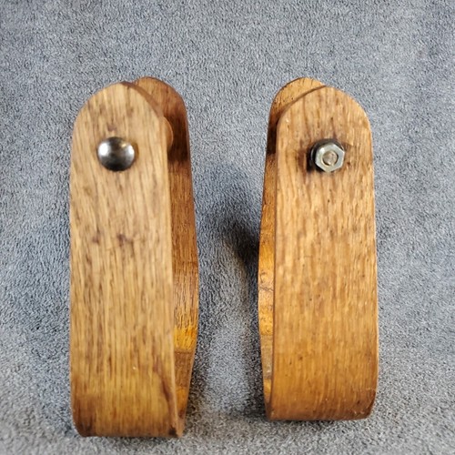 Par de estribos de madera de colección estribo de silla de montar decoración ecuestre de caballo de colección - Imagen 3 de 21