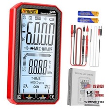 Digital Multimeter, Voltmeter Smart Electrical Tester 6000 Counts with 620A Red