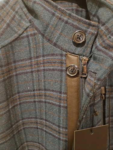 Paul Frederick Wool Blend Teal Plaid Car Coat – 3XL Tall NEW w/tags Free Ship - Picture 10 of 18