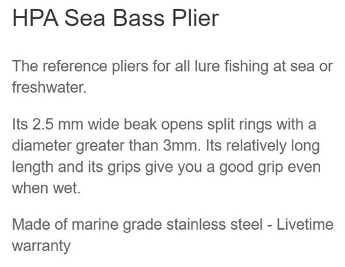 HPA Pliers Split Ring Seabass Size 3-5 Rings Holster Black (6026) - Picture 5 of 6