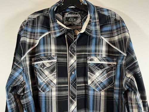 Buckle Black Snap Front Men's Shirt. No. 48. Athletic Fit Western Sz XL - Picture 3 of 10