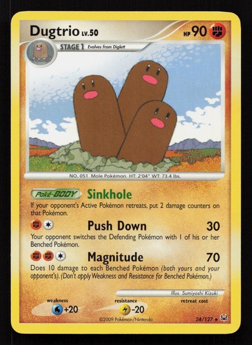DUGTRIO 24/127 RARE PLATINUM POKEMON NM/M