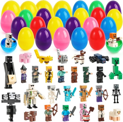 29PCS Prefilled Easter Eggs with Action Figures – Colorful Plastic for...