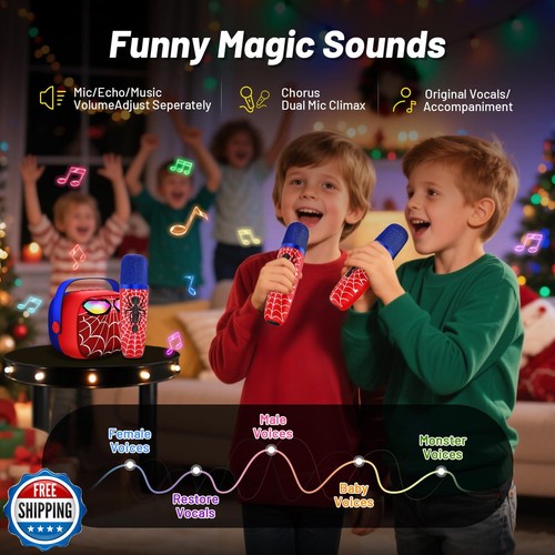 Mini Karaoke Machine for Kids,5 Voice Effects - Portable Bluetooth Speaker wi - Picture 2 of 5