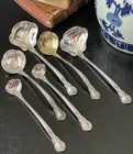 Grand Set Six Rare Gorham Chantilly Sterling Silver Scalloped Bowl Sauce Ladles