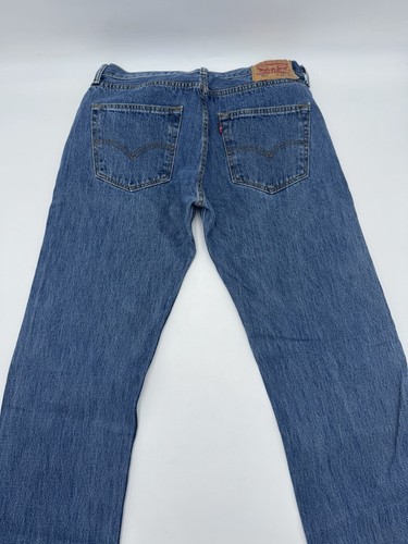 Levi’s 501 Button Fly Straight Leg Jeans Men’s 33x34 EUC Blue Denim - Imagen 11 de 14
