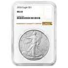 2026 $1 1-oz American Silver Eagle NGC MS69 Brown Label