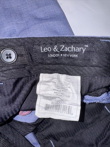 Leo & Zachary Jungen blau maßgeschneiderte elegante Shorts mit strukturiertem Stoff Größe 6 - Bild 3 von 3