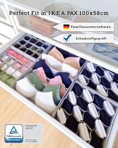 SIMPLE JOY® HEMNES Organizer für ikea Kommode; DAS ORIGINAL; passgenau; Stabiler - Bild 2 von 6