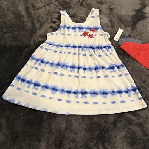 Crown & Ivy White Blue Tank Red Shorts Patriotic 2-Piece Outfit Set Girls 6X NEW - Picture 6 of 14