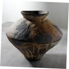 Rusty Ceramic Vase, Wabi Sabi Decorative Pottery Flower Vase for Rust-short
