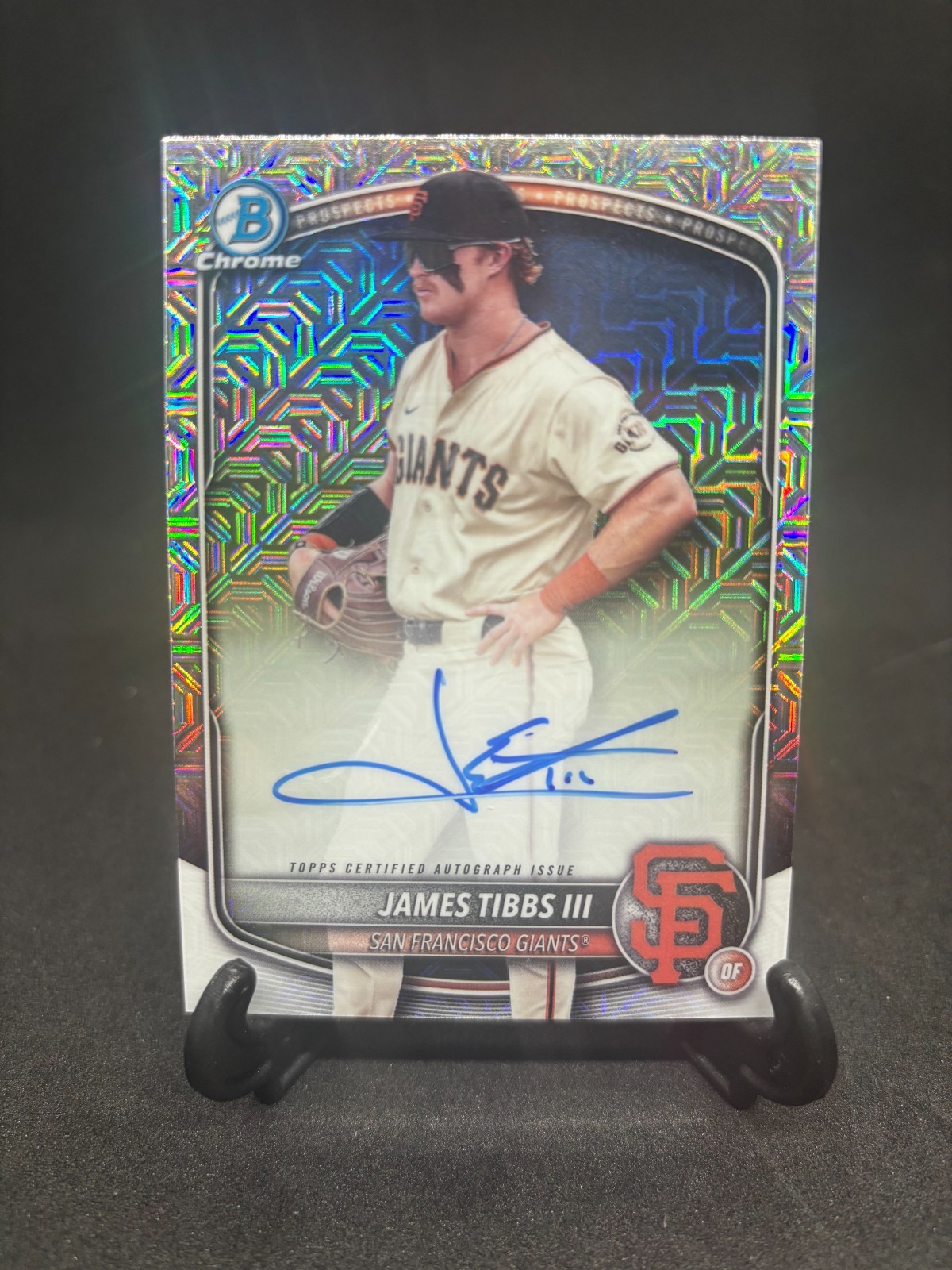 James Tibbs III 2025 Bowman Chrome Mega Box Mojo Autograph #BMA-JT San Francisco