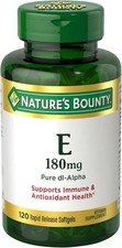 Nature's Bounty Vitamin E Pills and Supplement 1 Count (Pack of 120) 