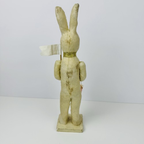 Vicki Smyers Easter Primitive Folk Art Felted Rabbit 11.5" Figurine ESC Trading - Picture 6 of 16