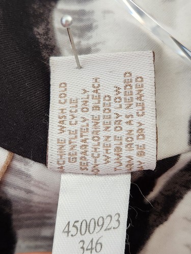 Chicos Jacket 1 M 8 10 Black White Zebra 3/4 Sleeve Zip Snap Pockets Lined - Picture 5 of 15