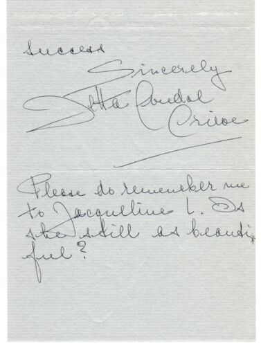 JETTA GOUDAL Vintage Original SIGNED LETTER, PERSONAL Letterhead LAMPARSKI #3 - Picture 2 of 4